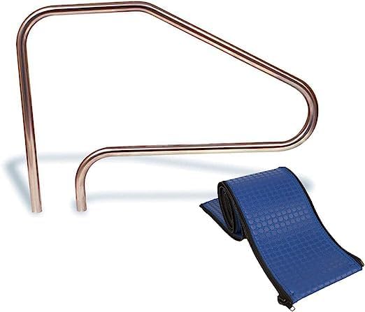 Aqua Select Premium Stainless Steel Pool Hand Rail for Inground Swimming Pools | Measures 50" x 36" x 8" Stainless Material | Easy to Install