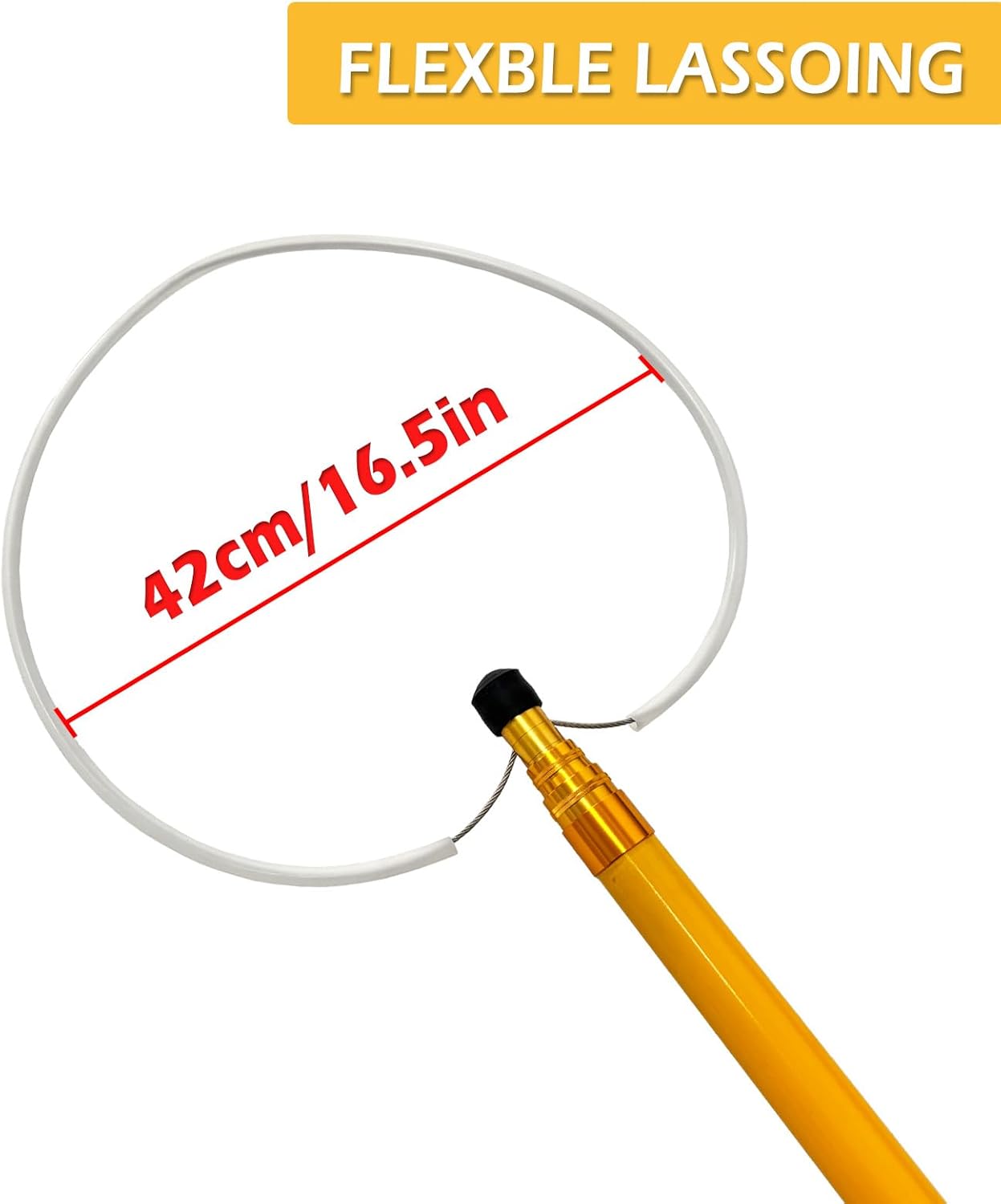 Pool Rescue Hook, Heavy Duty Adjustable Telescoping Rescue Safety Hook, Pool Safety Hook with Pole for Swimming Pool Cleaning, Lifesaving and Water Rescue, Pool Skimmer, Brush, and Net Pole