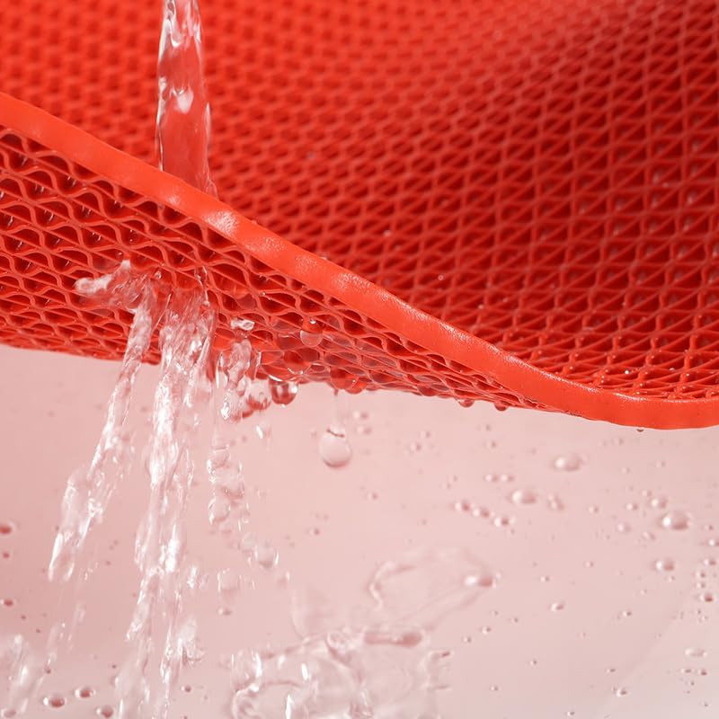 WLWLEO 3 x 20ft Poolside Non Slip Mat Walk Pool Mats for Floor Commercial Large PVC Flooring Mats with Drainage for Bathroom Garage Back Kitchen Pool Decorative Rugs,Black,0.9×6M/3×20ft