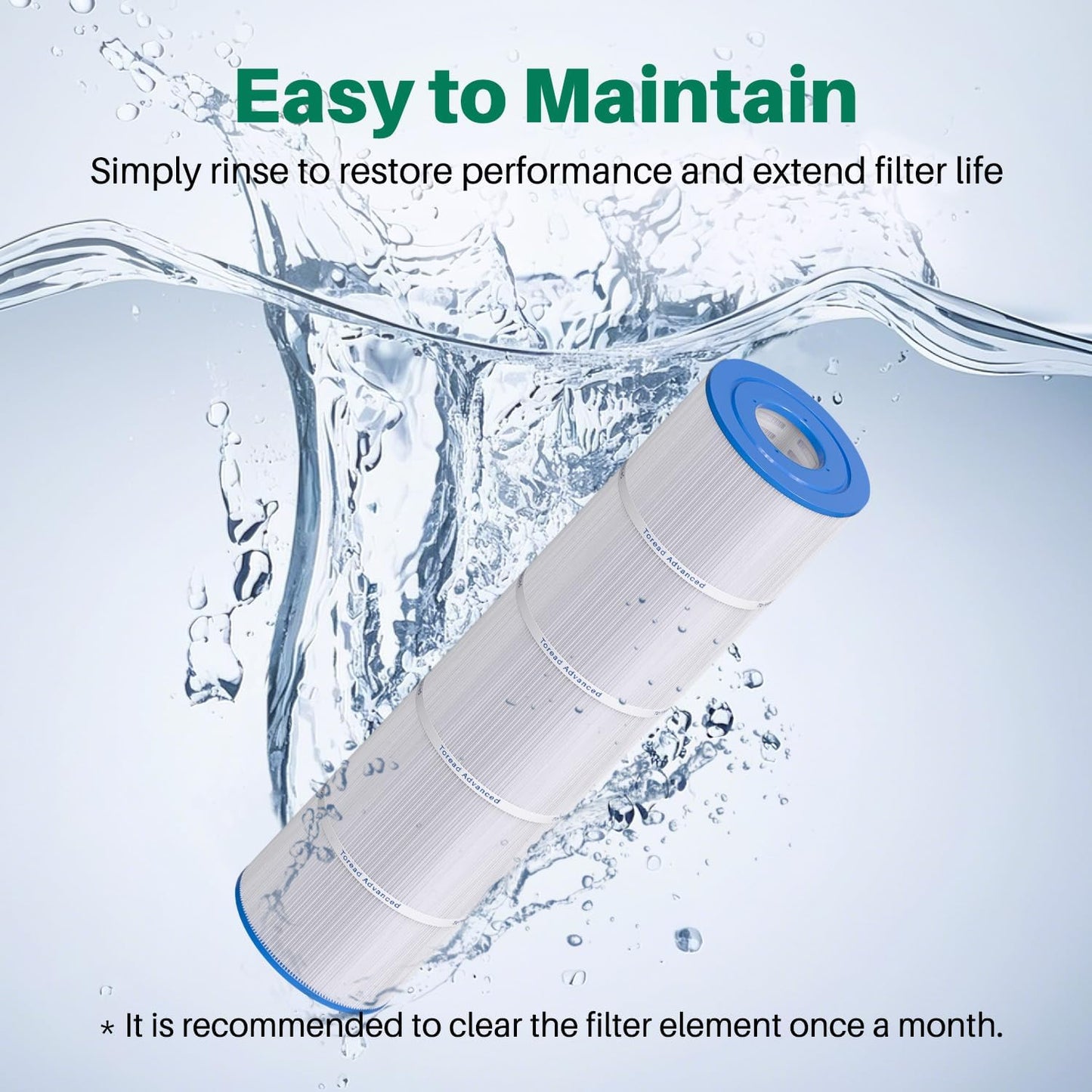 CCP420 Pool Filter Replaces Pentair Clean and Clear Plus 420, PCC105-PAK4, Ultral-A6, Unicel C-7471, R173576, Filbur FC-1977, 817-0106, 178584, 570-0425, 4X105 sq. ft. Cartridge, L x OD: 26"x7"