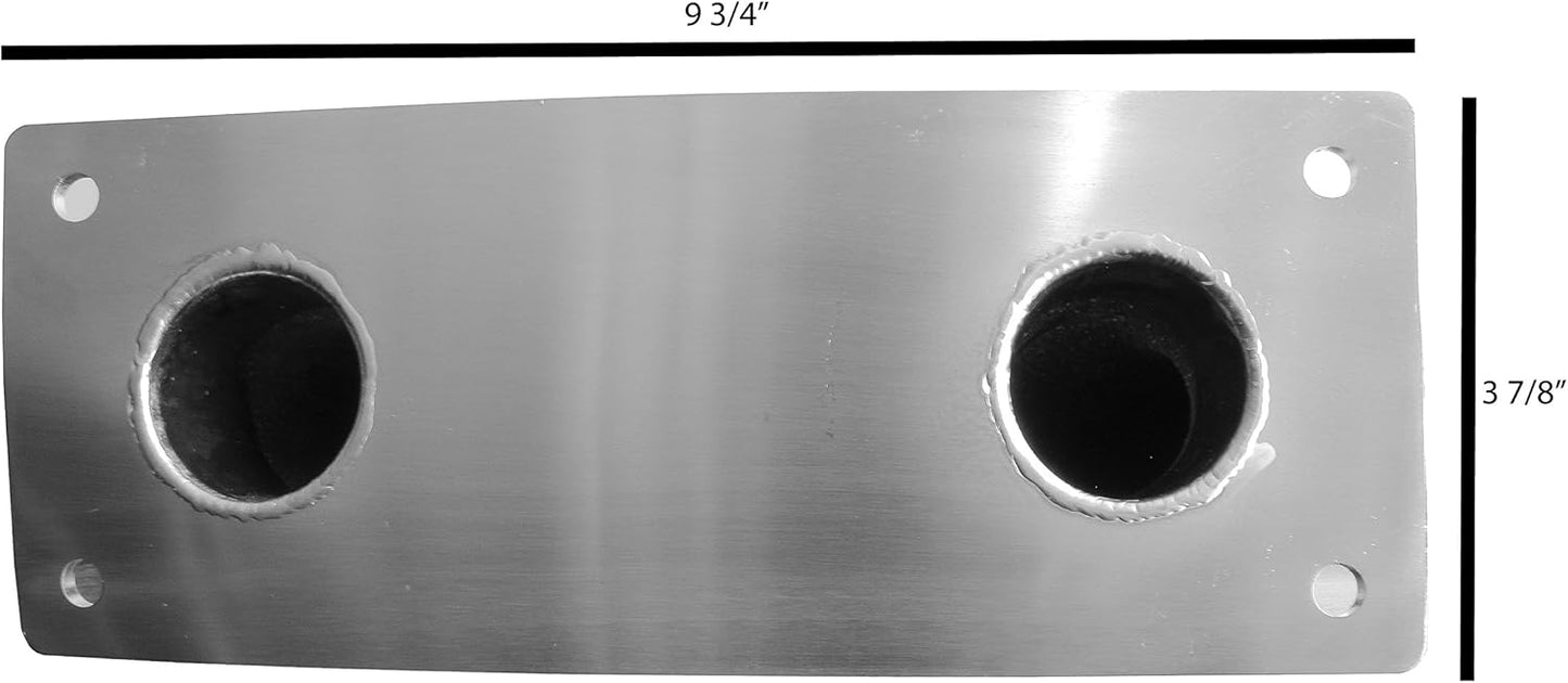 FibroPool Stainless Steel Pool Handrail with Easy Mount Base Plate for In Ground Pools, Outdoor Railing for Decks, Rust-Proof Grab Accessories for Swimming Pools and Spas (Small)