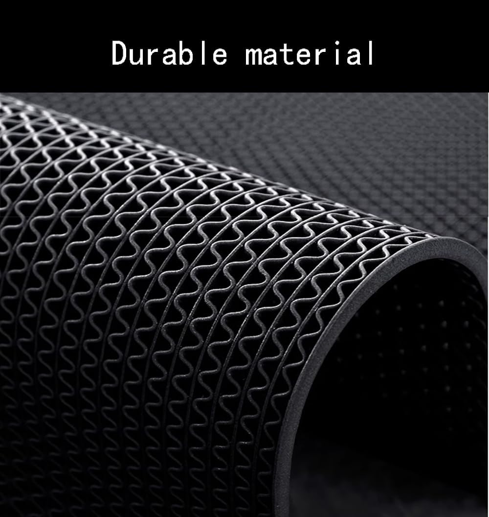 PVC Drainage Floor Mat Non-Slip Commercial Wet Area Mat for Outdoor and Indoor Restaurant Kitchen Bar Swimming Pool Splash Matting Water Drain Flooring Mat (Black, 3FTX10FT)
