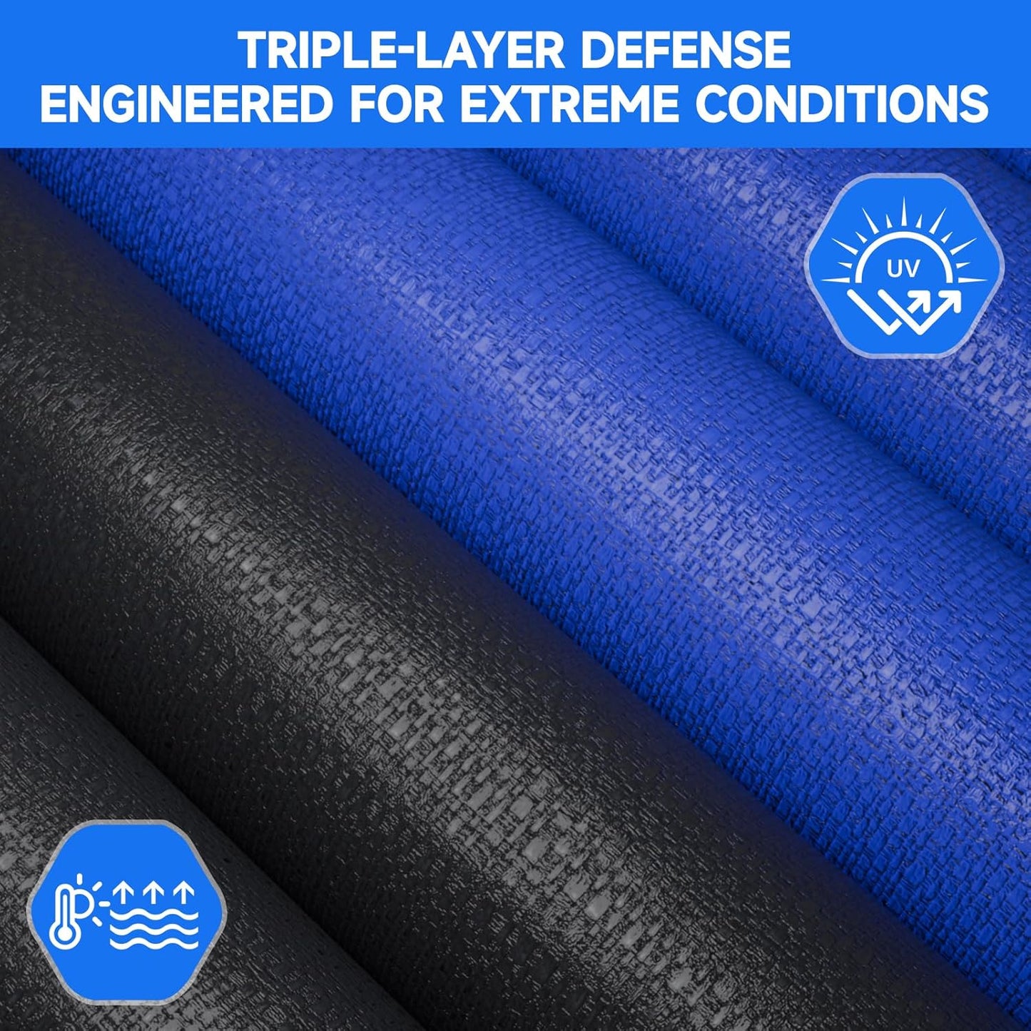 Upgrade 21ft Pool Cover for Above Ground Pools, Winter Round Swimming Pool Cover with 4 Foot Overlap Extra Thick 500D Cable & Heavy-Duty Winch 21 Foot Round Pool Covers